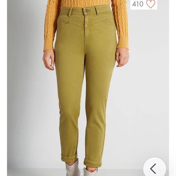 80s director’s cut green denim jeans ModCloth NWT - Picture 4 of 4